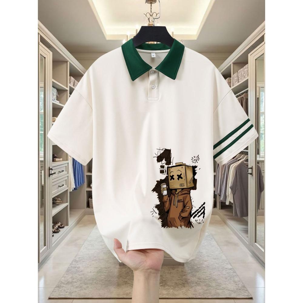 Summer trendy fashion doll graffiti casual street short-sleeved POLO shirt 5XL
Summer trendy fashion doll graffiti casual street short-sleeved POLO shirt 5XL