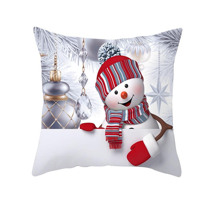 С Рождеством Санта-Клаус Снеговик Чехлы для подушек с принтом Главная Гостиная Украшение дивана Квадратная наволочка 40X40CM