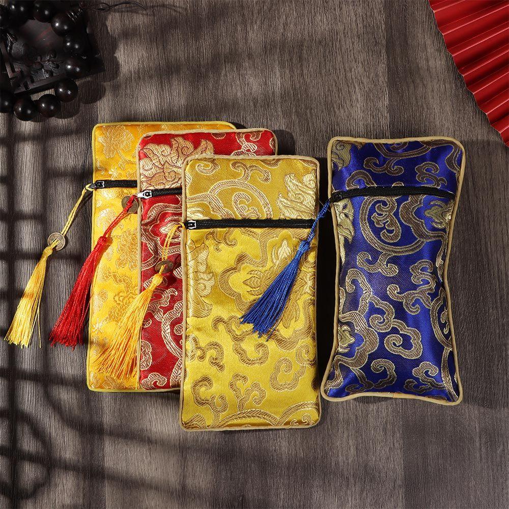 Zipper Jewelry Bag Dragon Pattern Storage Pouch Wealthy Flower Pattern Scripture Bag Storage Bag style 4
Zipper Jewelry Bag Dragon Pattern Storage Pouch Wealthy Flower Pattern Scripture Bag Storage Bag style 4