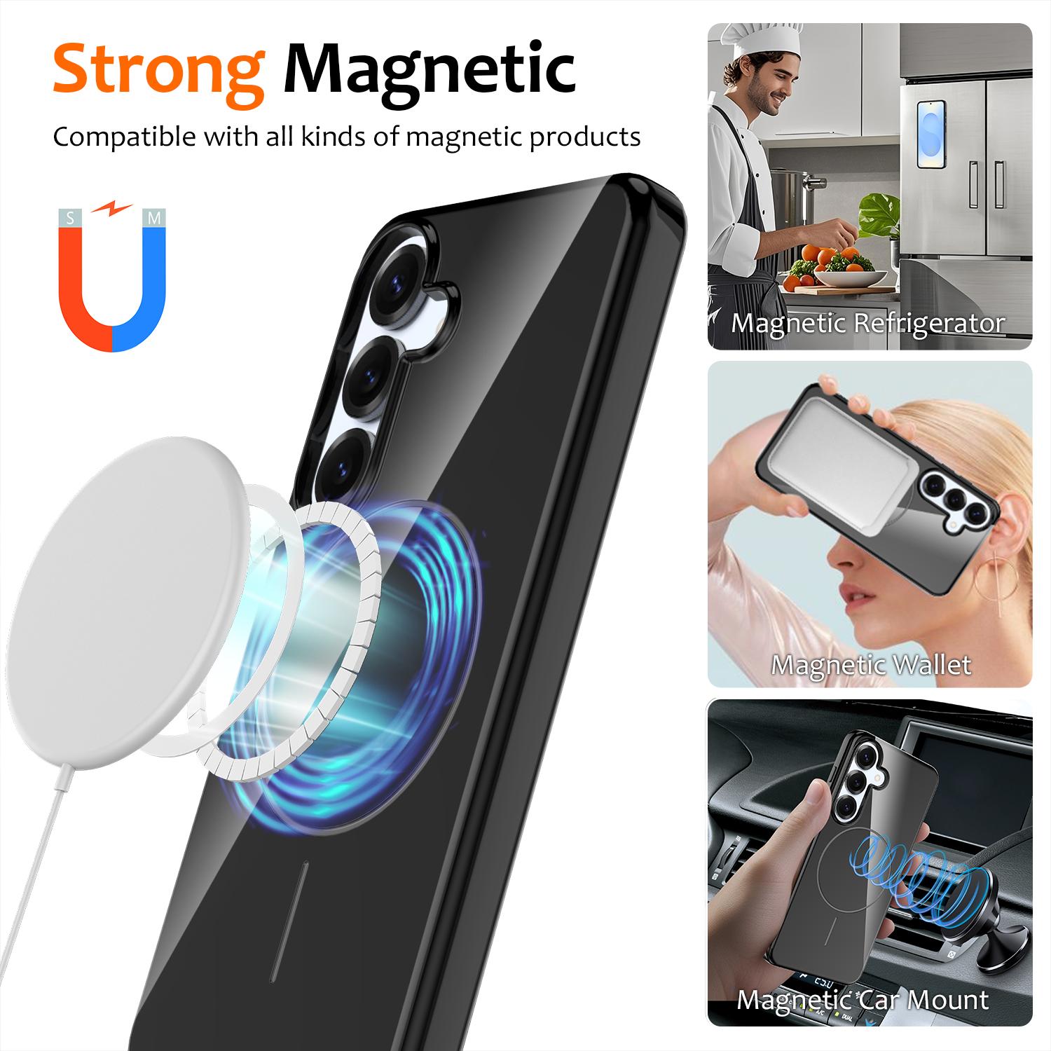 For Samsung Galaxy S24 Magnetic Case Compatible with MagSafe TPU Phone Back Cover with Lanyard Black
For Samsung Galaxy S24 Magnetic Case Compatible with MagSafe TPU Phone Back Cover with Lanyard Black
