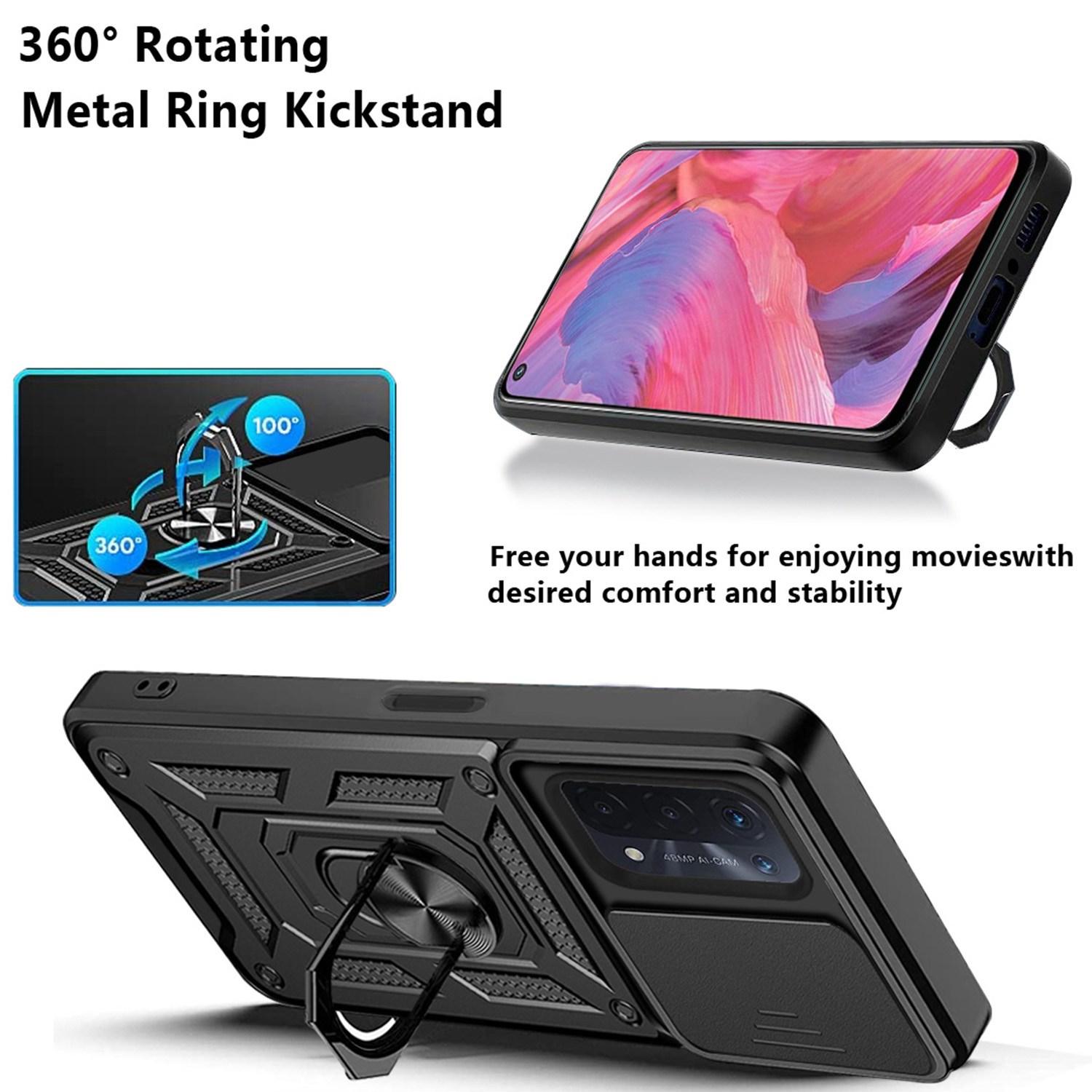 For Oppo A74 5G Multifunction Kickstand PC+TPU Hybrid Cover Slide Camera Protection Phone Case Black
For Oppo A74 5G Multifunction Kickstand PC+TPU Hybrid Cover Slide Camera Protection Phone Case Black