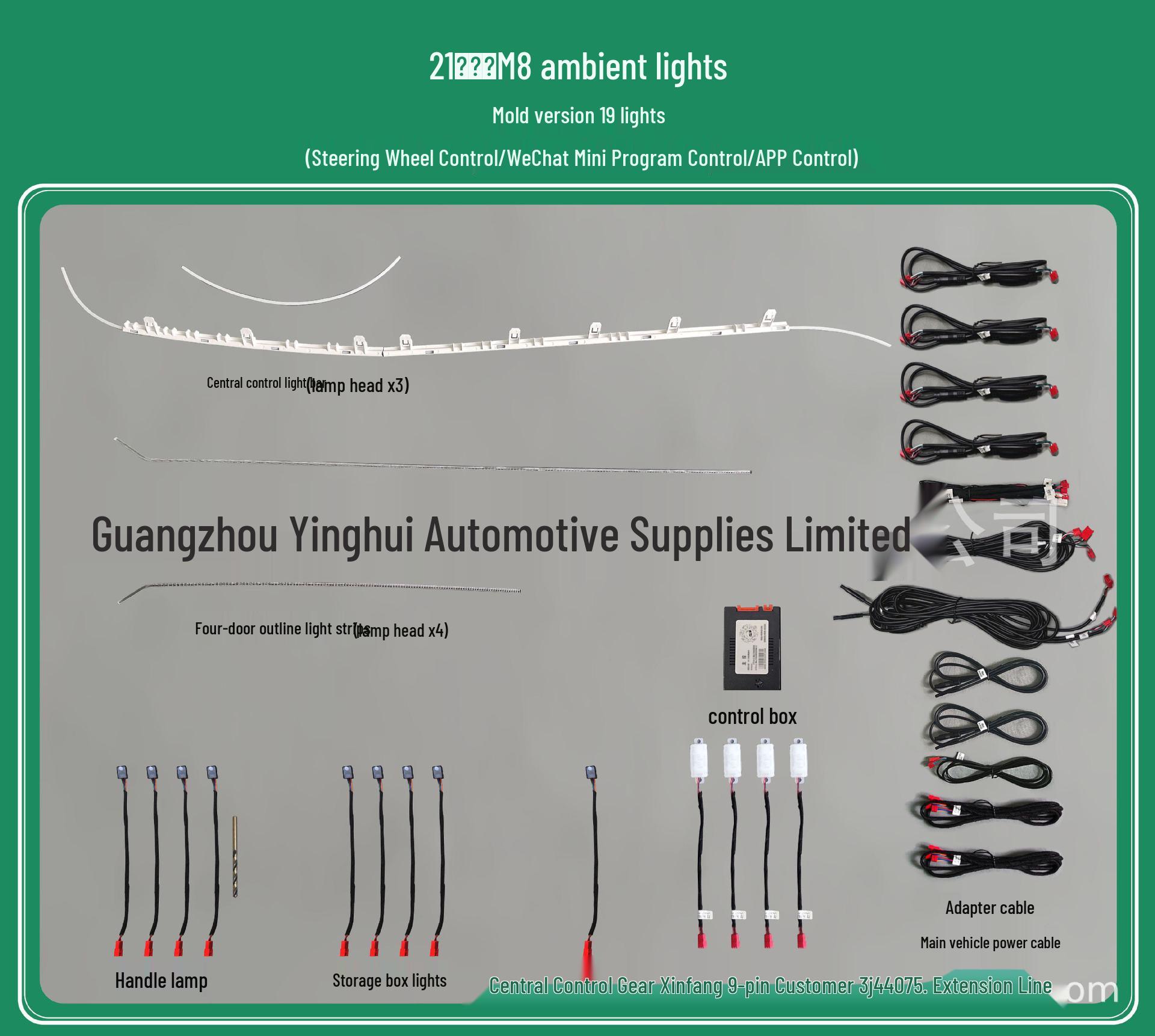 GAC Trumpchi GM8 64-Color Dynamic Ambient Light Console Panel
GAC Trumpchi GM8 64-Color Dynamic Ambient Light Console Panel