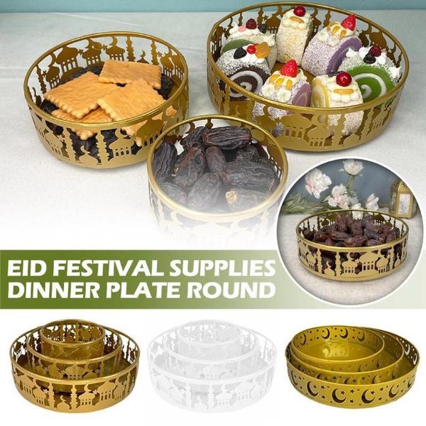 3 шт. круглые подносы для Рамадана, принадлежности для фестиваля Ид, поднос для тарелки Ид аль-Адха
3 шт. круглые подносы для Рамадана, принадлежности для фестиваля Ид, поднос для тарелки Ид аль-Адха