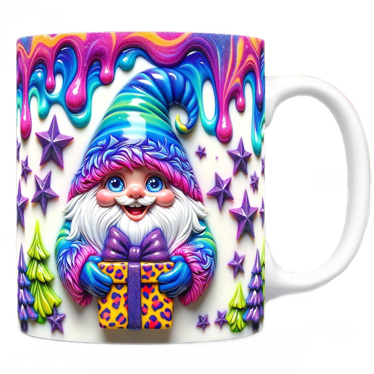 3D Рождественская кофейная кружка, симпатичная керамическая чашка для чая с индивидуальным дизайном в виде гнома с ручкой, на День благодарения, годовщины 350ml
