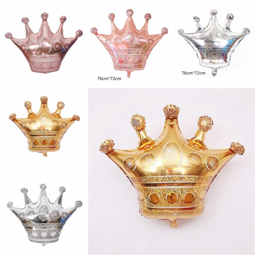 Алюминиевая фольга для украшения вечеринки Корона Воздушный шар Серебряная корона Корона Алюминиевая фольга Воздушный шар для домашнего банкета