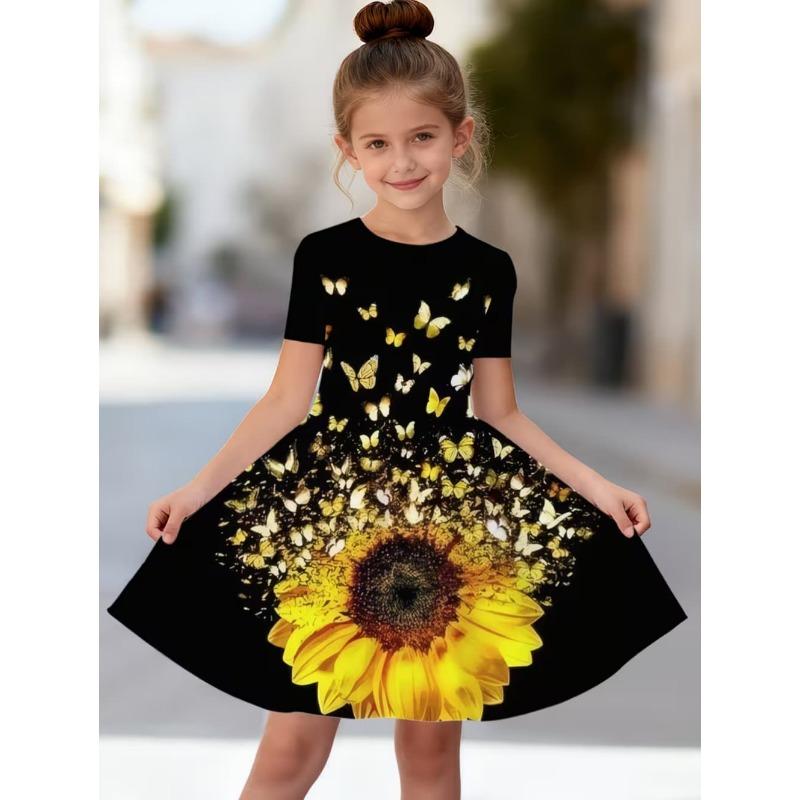Dress for Girls Sequin Butterfly 3D Printed Short Sleeve Dress Summer 110
Dress for Girls Sequin Butterfly 3D Printed Short Sleeve Dress Summer 110