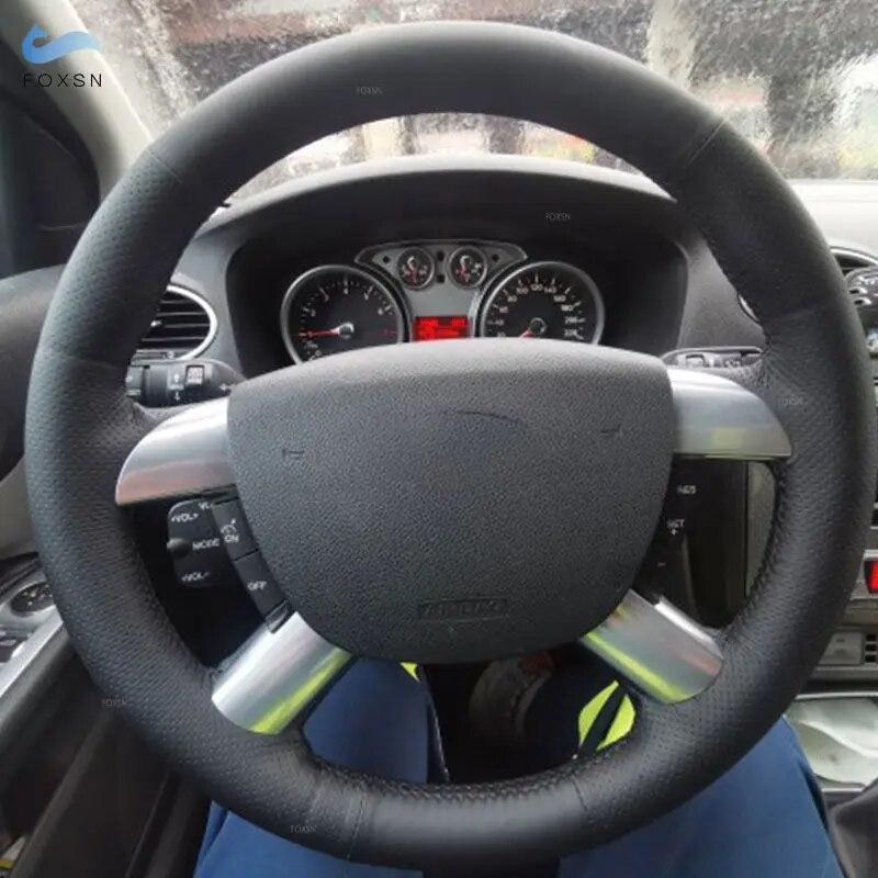 Автомобильный чехол на руль с ручной оплеткой для Ford Kuga Focus 2 C-MAX, черная перфорированная кожа из микрофибры с наборами игл и ниток
Автомобильный чехол на руль с ручной оплеткой для Ford Kuga Focus 2 C-MAX, черная перфорированная кожа из микрофибры с наборами игл и ниток