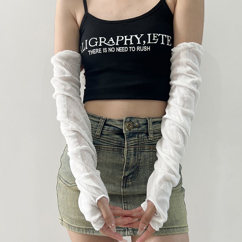 Cano Xiucai Gloves Women Summer Y2g Sun Protection Oversleeve Lace Fake Sleeve Mesh Breathable Arm Sleeves White All yards
Cano Xiucai Gloves Women Summer Y2g Sun Protection Oversleeve Lace Fake Sleeve Mesh Breathable Arm Sleeves White All yards