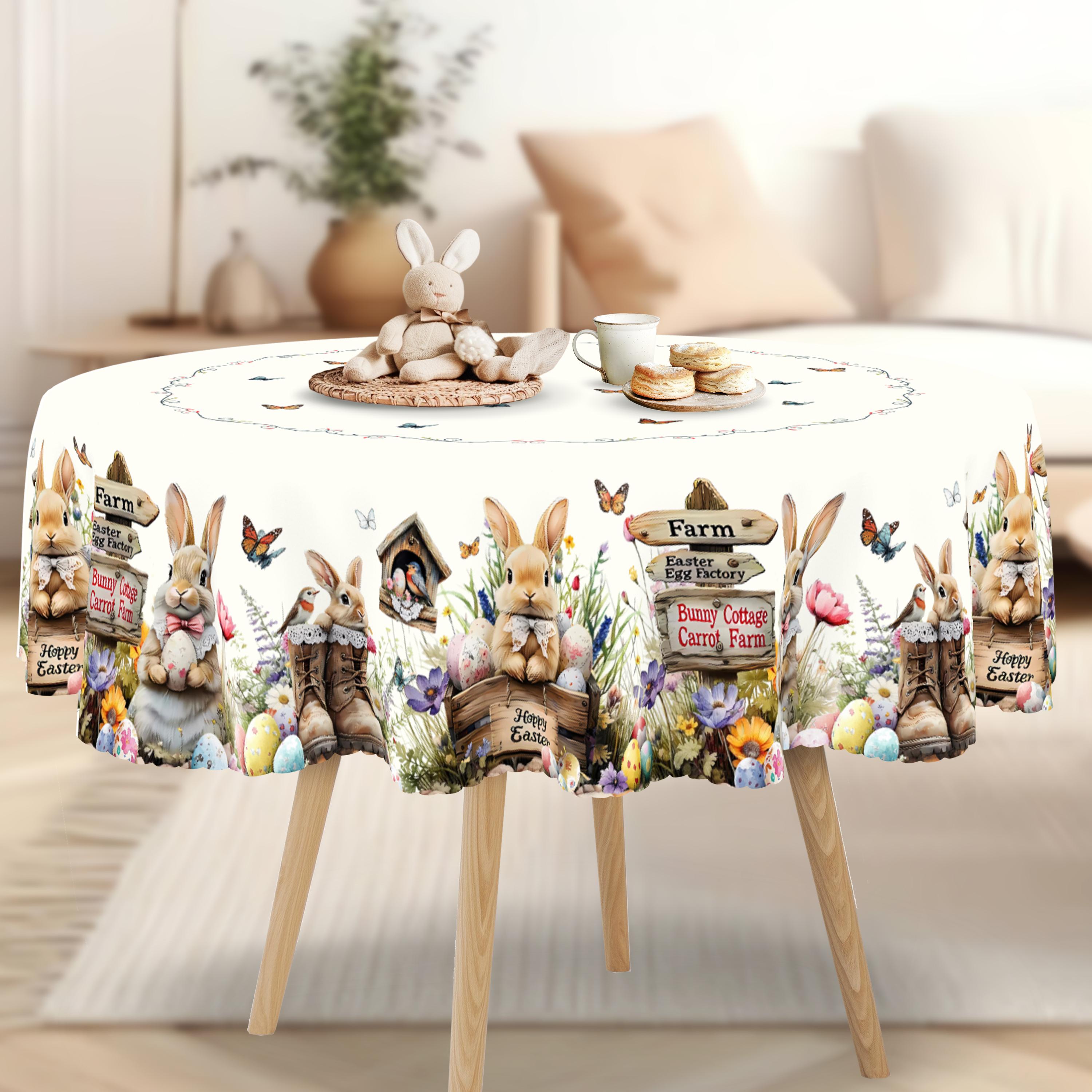 1pc Easter Bunny & Egg Tablecloth, Wrinkle-Resistant, Machine Washable, Scalloped Edge, Animal Print, Rectangle for Home, Picnic 152*213cm белый
1pc Easter Bunny & Egg Tablecloth, Wrinkle-Resistant, Machine Washable, Scalloped Edge, Animal Print, Rectangle for Home, Picnic 152*213cm белый