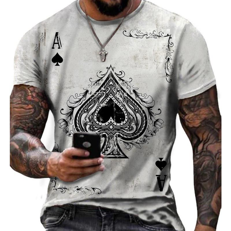 Poker Cube Ace Чоловіча футболка Літня повсякденна чоловіча футболка з 3D-принтом Вінтажні топи з круглим вирізом Короткий рукав Хіп-хоп Оверсайз вуличний одяг XXL
Poker Cube Ace Чоловіча футболка Літня повсякденна чоловіча футболка з 3D-принтом Вінтажні топи з круглим вирізом Короткий рукав Хіп-хоп Оверсайз вуличний одяг XXL