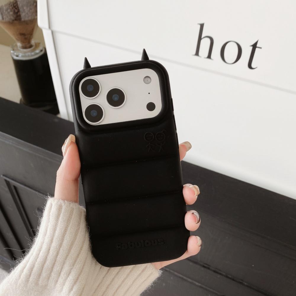 Funny 3D Devil Horns Down Jackets Phone Case for iPhone 17 Pro Max 16 15 14 13 12 Pro Max 16Plus 16E Cute Shockproof Soft Cover iPhone 12 Pro Max
Funny 3D Devil Horns Down Jackets Phone Case for iPhone 17 Pro Max 16 15 14 13 12 Pro Max 16Plus 16E Cute Shockproof Soft Cover iPhone 12 Pro Max