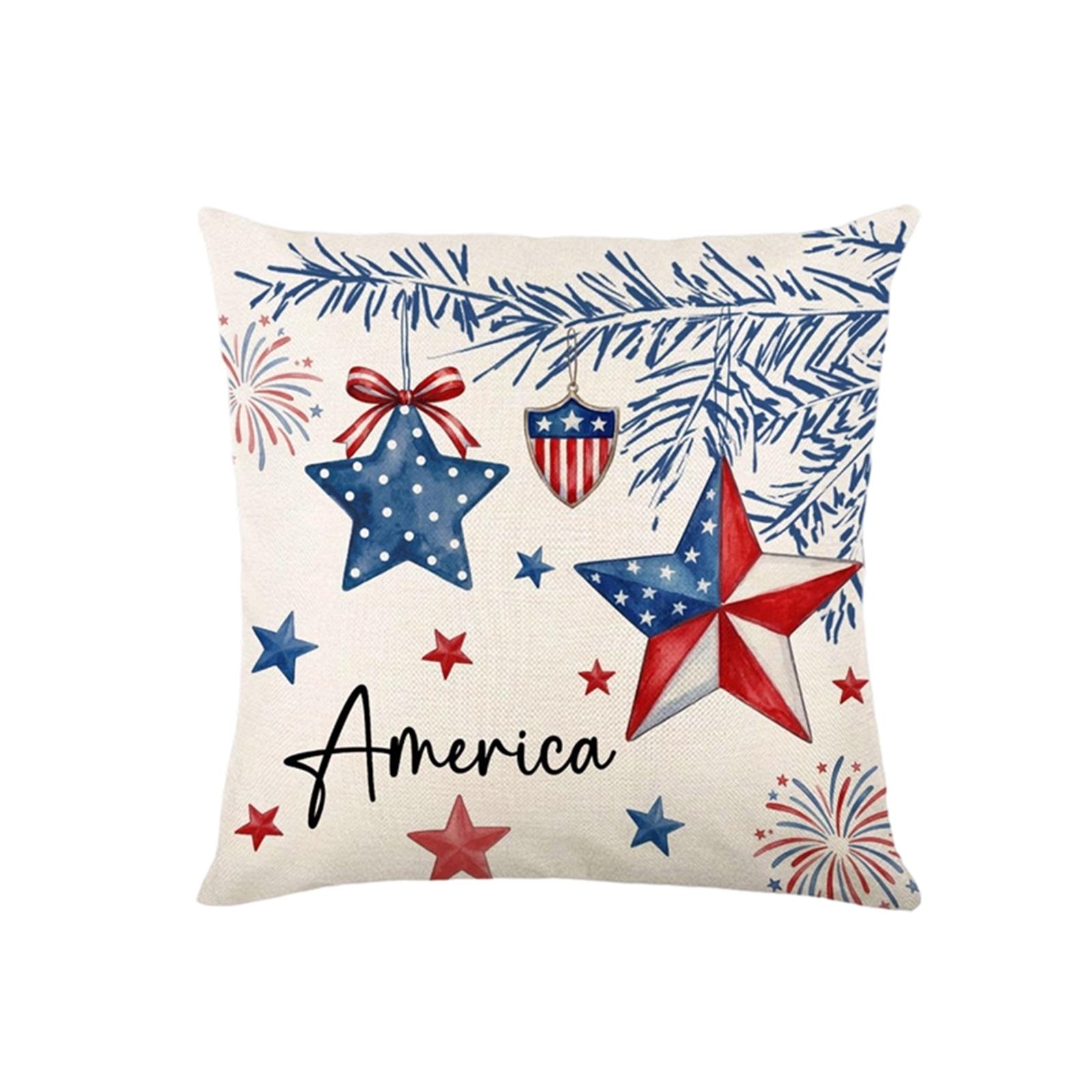 Decorative Square Throw Pillow Cover with America Lettering Star Print and Branch Element Suitable for Sofa Bed Chair Home Use One Size
Decorative Square Throw Pillow Cover with America Lettering Star Print and Branch Element Suitable for Sofa Bed Chair Home Use One Size
