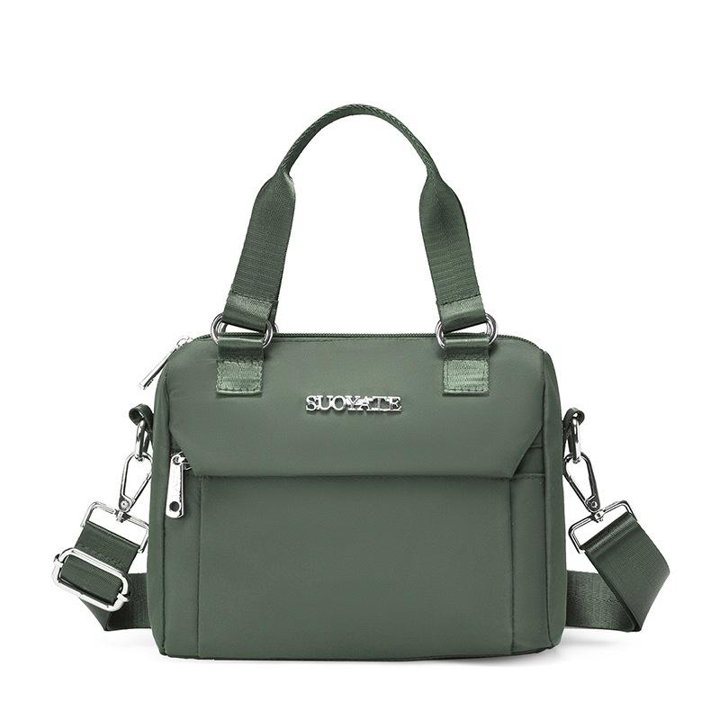Сумка ручная легкая женская сумка нейлоновая сумка через плечо многосекционная маленькая квадратная сумка сумка кроссбоди для мамы зелёный