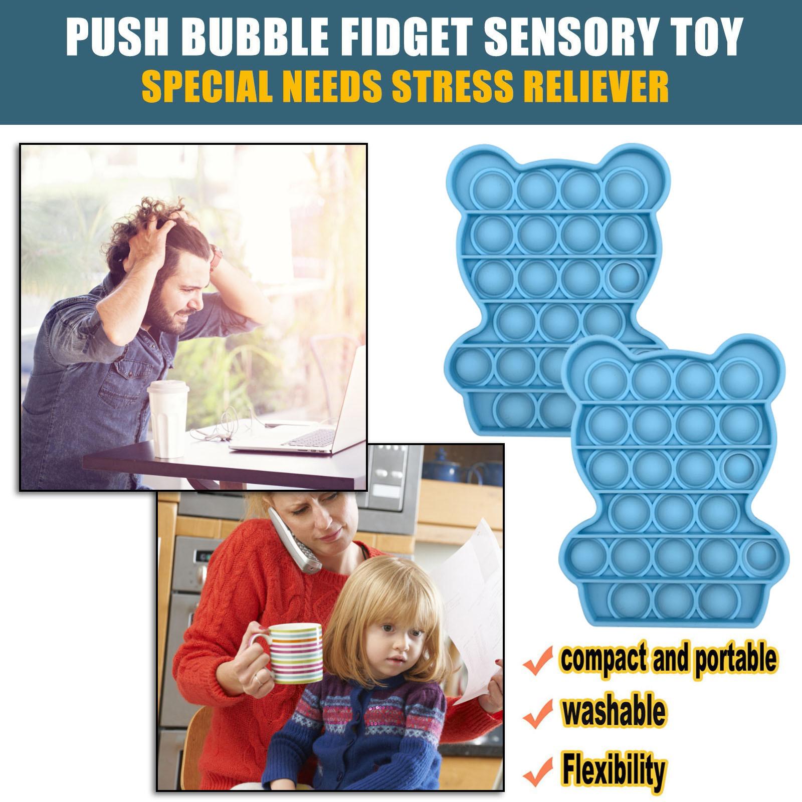 Сенсорная игрушка Bear Push Bubble для снятия стресса с особыми потребностями 
Сенсорная игрушка Bear Push Bubble для снятия стресса с особыми потребностями