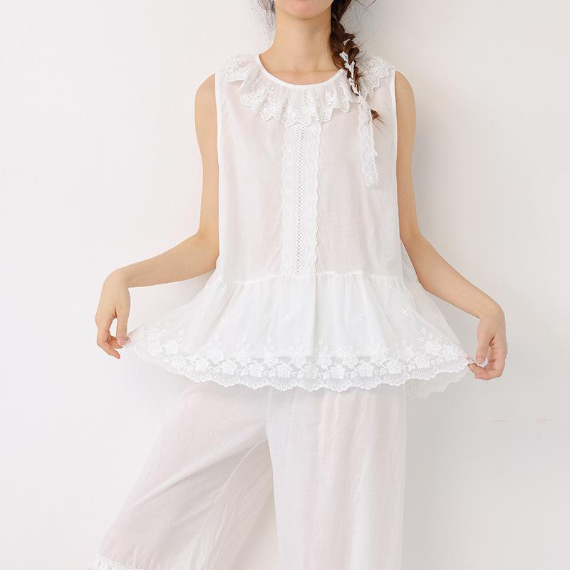 Lace Embroidered Pure Cotton Women s Vest - Spring/Summer One Size білий
Lace Embroidered Pure Cotton Women s Vest - Spring/Summer One Size білий