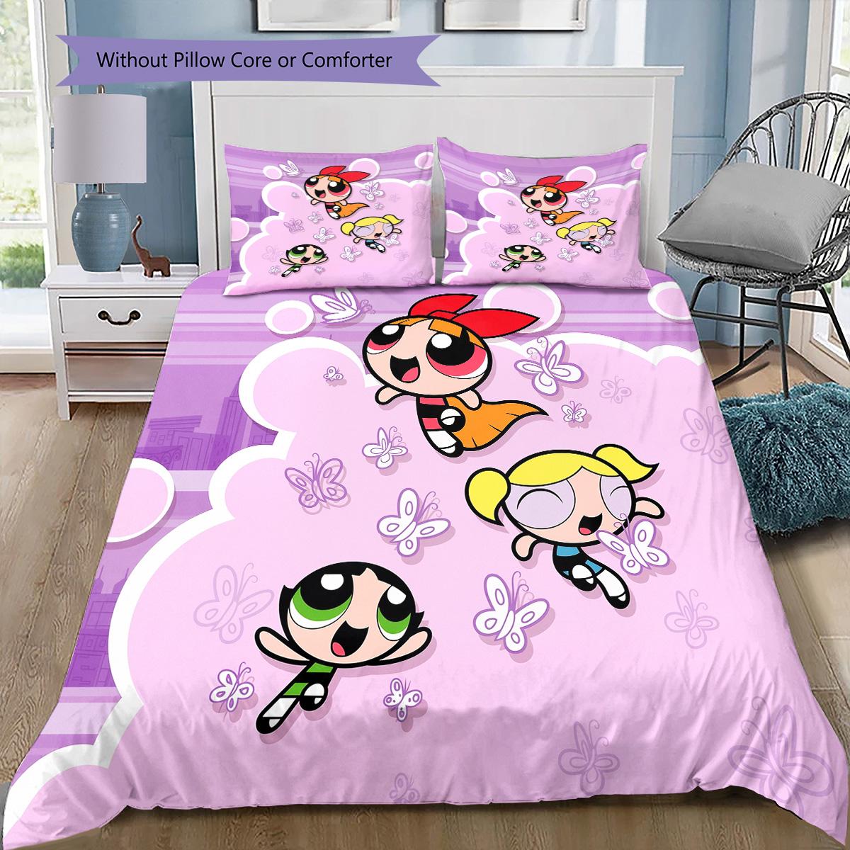 The Powerpuff Girls with Purple Background Bedding Set, 1 Duvet Cover & 2 Pillowcases, Home Decor, Ideal Gift 135x200cm
The Powerpuff Girls with Purple Background Bedding Set, 1 Duvet Cover & 2 Pillowcases, Home Decor, Ideal Gift 135x200cm
