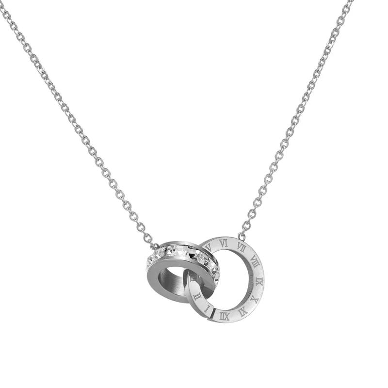 Fashion Roman Numerals Interlocked Plated Rose Gold Collarbone Chain Pendant Necklace Steel Necklace Chain Pendant for Women срібний
Fashion Roman Numerals Interlocked Plated Rose Gold Collarbone Chain Pendant Necklace Steel Necklace Chain Pendant for Women срібний