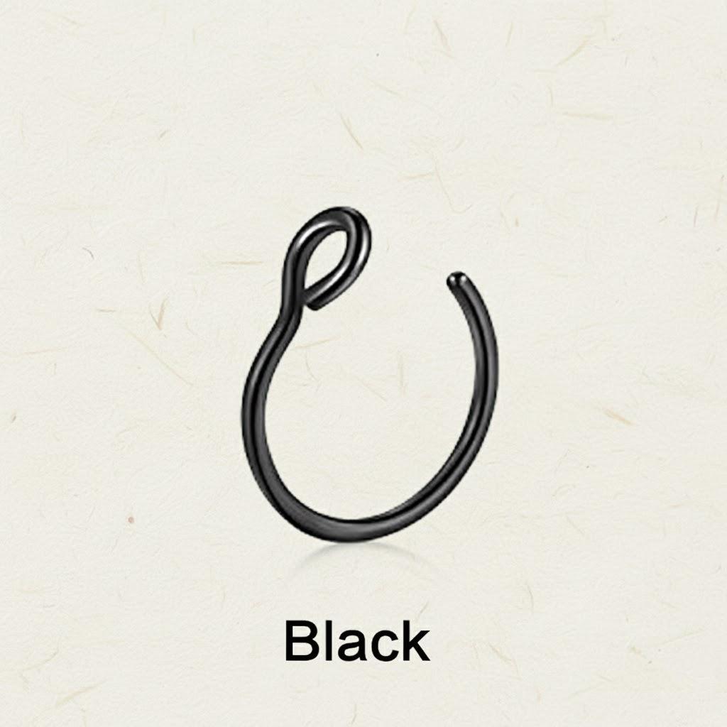 1pc 316L Stainless Steel Clip on Nose Ring Fake Nose Stud Hoop Body Jewelry Faux Nose Piercing Jewelry чёрный
1pc 316L Stainless Steel Clip on Nose Ring Fake Nose Stud Hoop Body Jewelry Faux Nose Piercing Jewelry чёрный