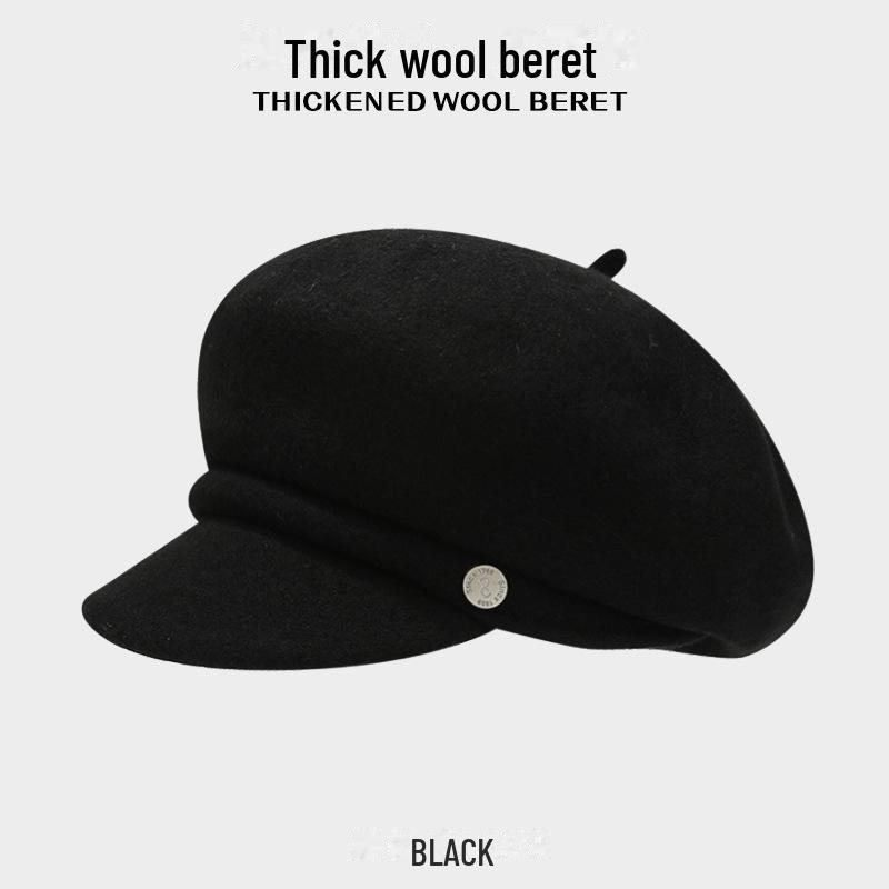 Берет из толстой шерсти: Кепка газетчика в японском и корейском стиле в стиле ретро One Size (54-58cm) чёрный
Берет из толстой шерсти: Кепка газетчика в японском и корейском стиле в стиле ретро One Size (54-58cm) чёрный