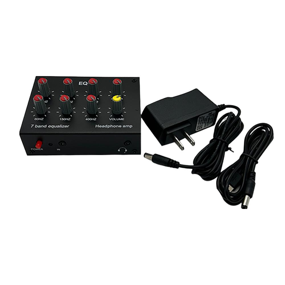 EQ-7 Digital Sound Equalizer 2 Channel 7-segment Equalizer with 12V Power Adapter Sound Signal Amplifier Adjust High Bass Sound
EQ-7 Digital Sound Equalizer 2 Channel 7-segment Equalizer with 12V Power Adapter Sound Signal Amplifier Adjust High Bass Sound