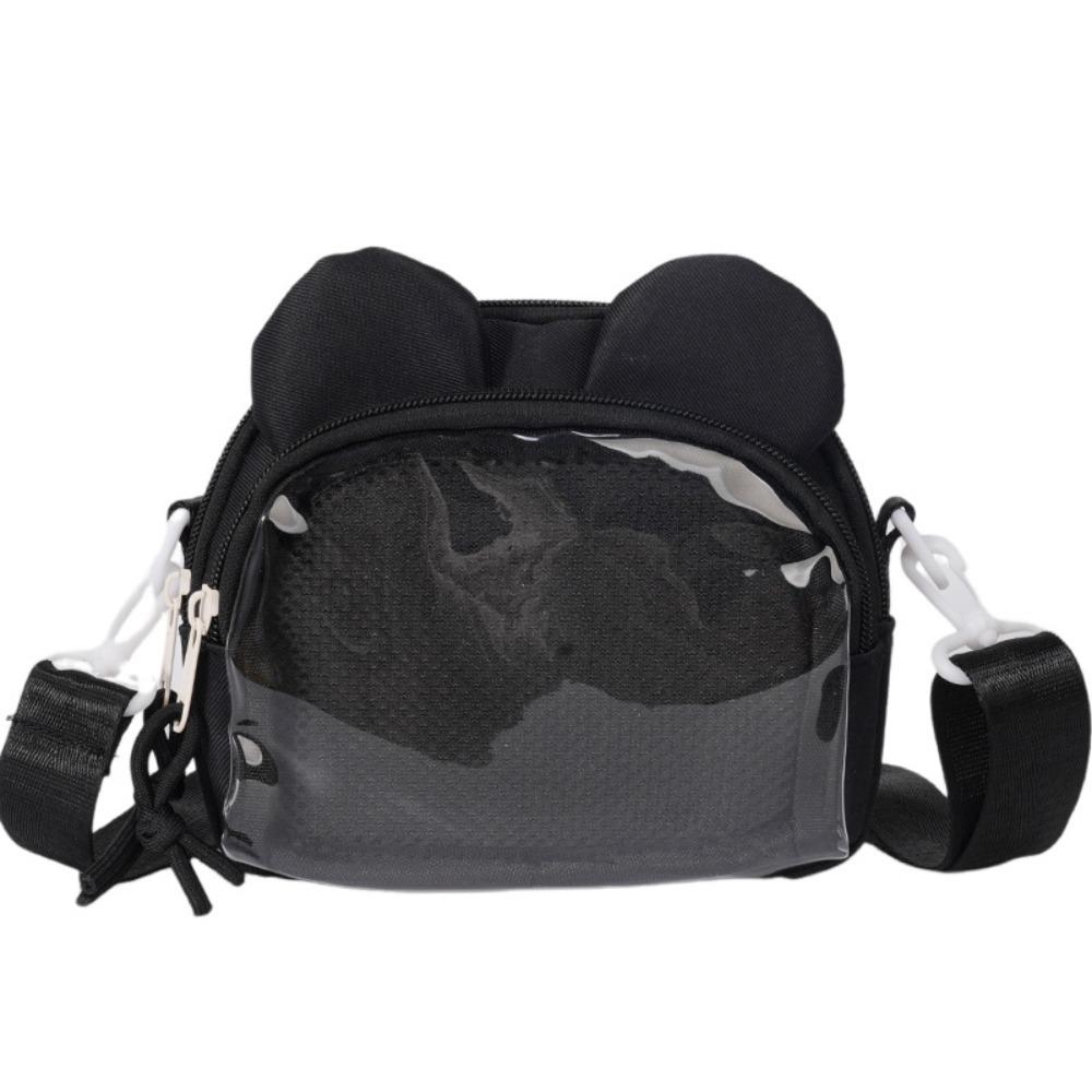 Nylon Mini Itabag Zipper Shoulder Bag Creative Transparent Crossbody Bag Outdoor чёрный
Nylon Mini Itabag Zipper Shoulder Bag Creative Transparent Crossbody Bag Outdoor чёрный