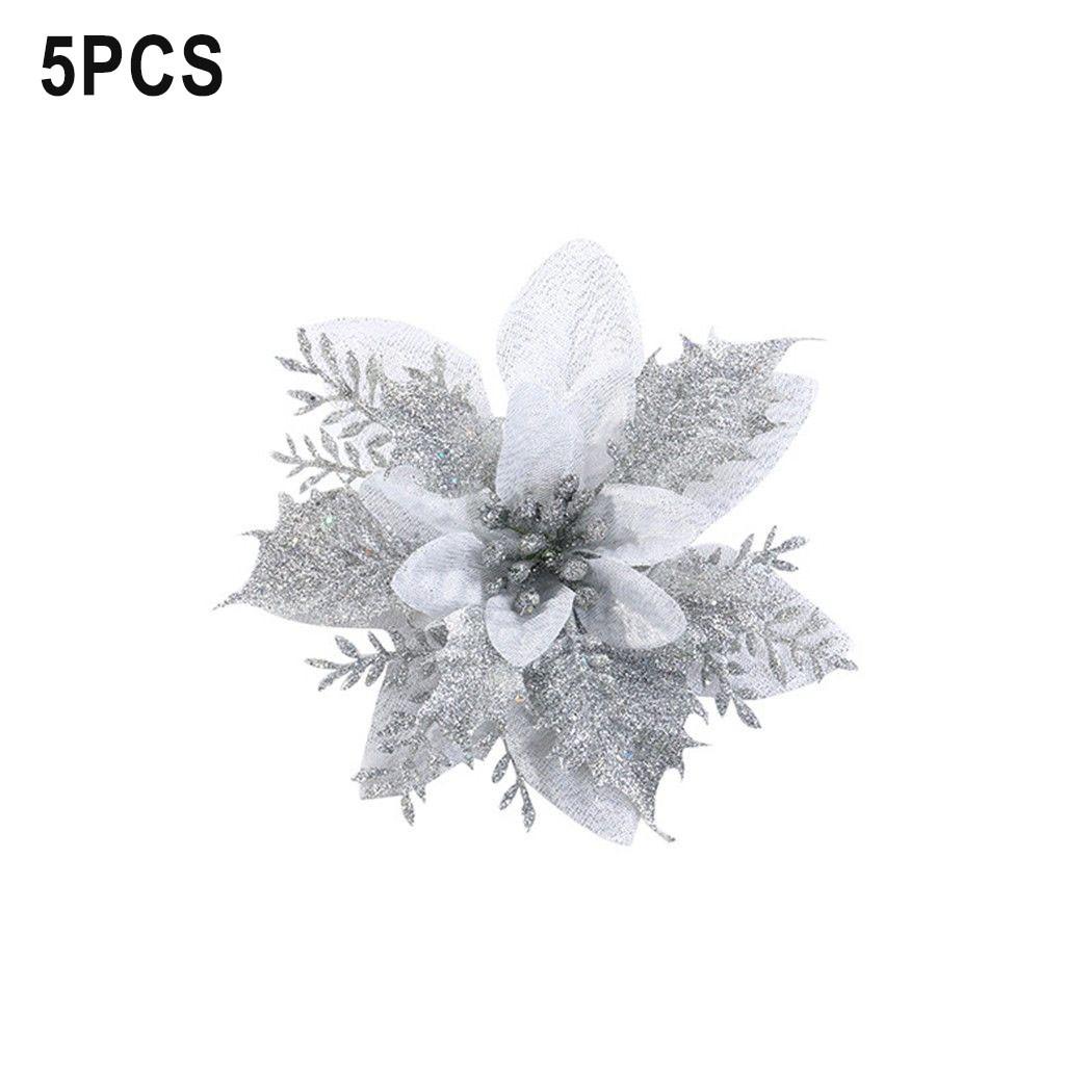 10x Искусственные блестящие цветочные украшения для украшения рождественской елки Привлекательные серебро белый
10x Искусственные блестящие цветочные украшения для украшения рождественской елки Привлекательные серебро белый