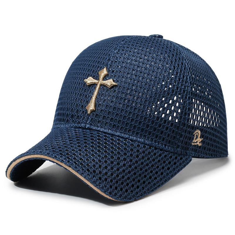 Unisex Cross Embroidery Mesh Cap With Sun Protection And Adjustable Strap For Outdoor Sunshade темно-синього кольору
Unisex Cross Embroidery Mesh Cap With Sun Protection And Adjustable Strap For Outdoor Sunshade темно-синього кольору