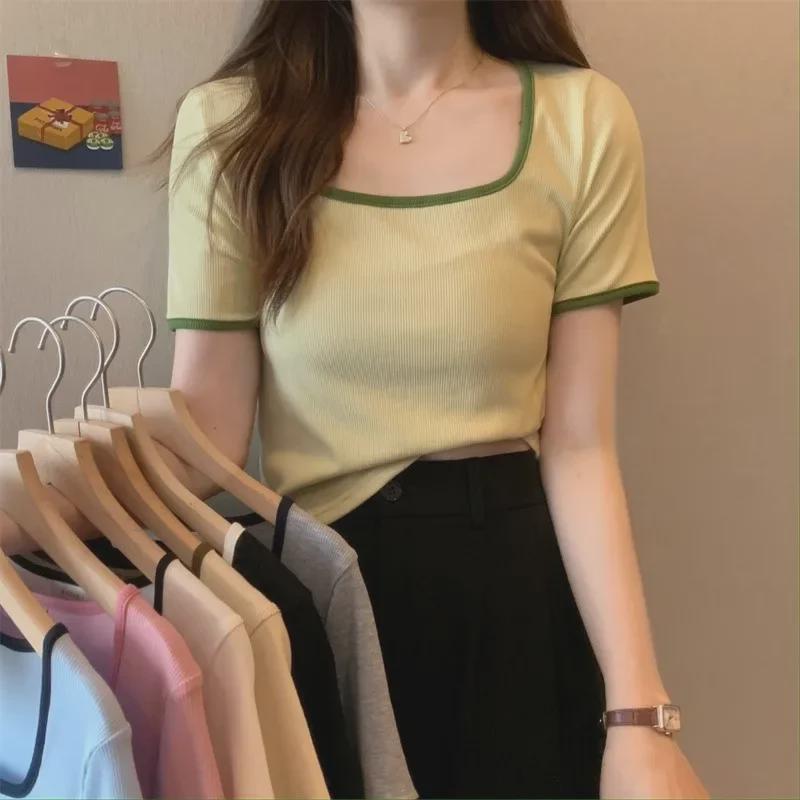 Women s 2024 Pure Cotton Short Sleeve T-shirt - French Square Neck, High Waist Design XL синій
Women s 2024 Pure Cotton Short Sleeve T-shirt - French Square Neck, High Waist Design XL синій