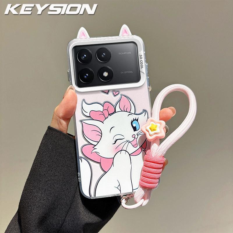 KEYSION Милый мультяшный чехол с ушками для Xiaomi POCO X6 Pro 5G с ремешком Мягкий силикон+ПК Ударопрочная задняя крышка телефона для POCO X6 Pro for POCO X6 Pro
KEYSION Милый мультяшный чехол с ушками для Xiaomi POCO X6 Pro 5G с ремешком Мягкий силикон+ПК Ударопрочная задняя крышка телефона для POCO X6 Pro for POCO X6 Pro