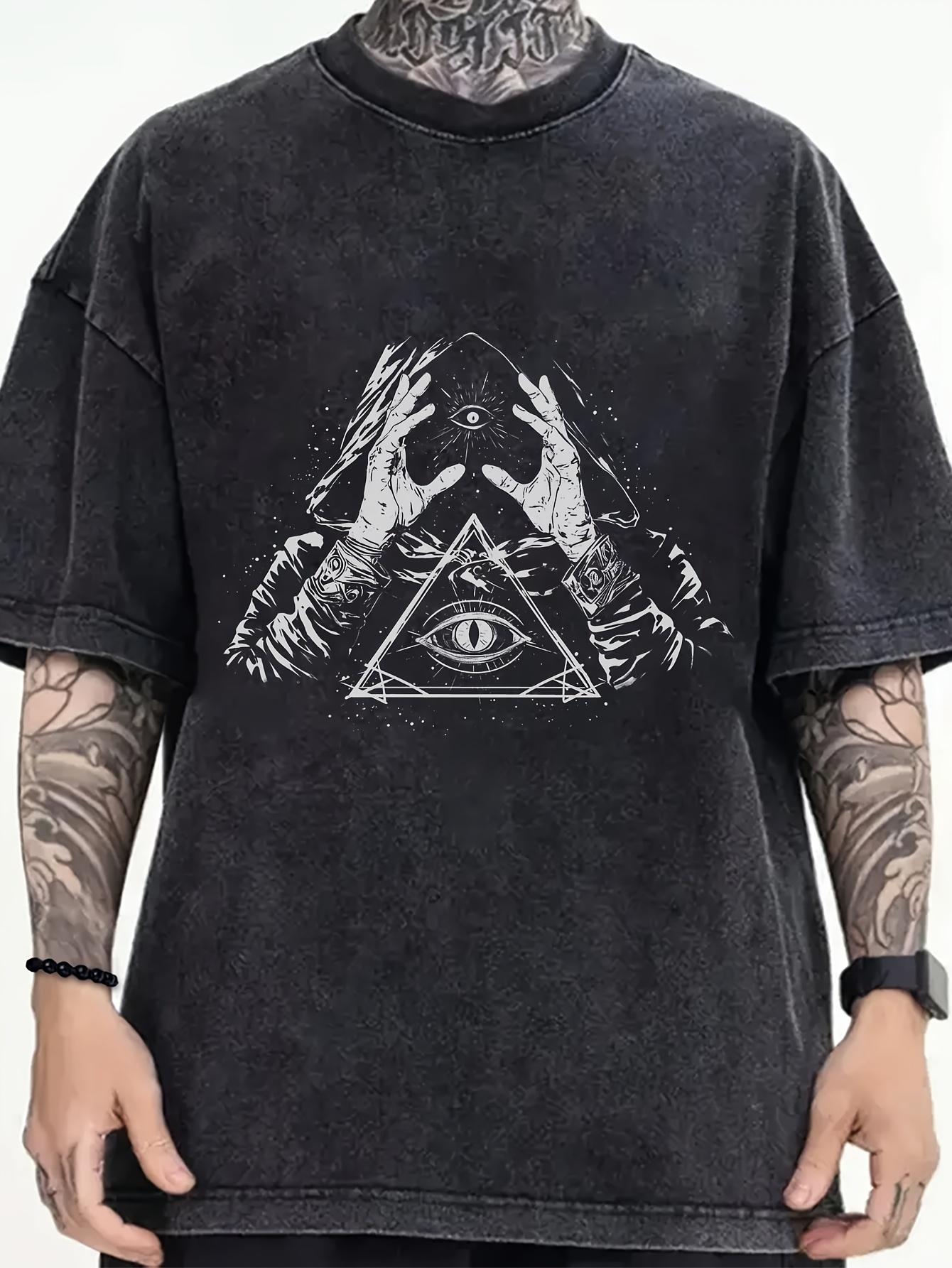 MenS Cotton Washed Gothic Casual Crew Neck TShirt Short Sleeve Creative Painting Eye Print Loose T Shirt S
MenS Cotton Washed Gothic Casual Crew Neck TShirt Short Sleeve Creative Painting Eye Print Loose T Shirt S