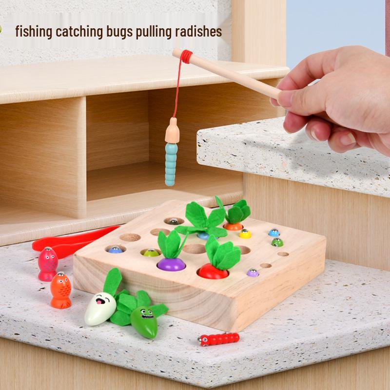 Kids Magnetic Fishing & Carrot Pulling Puzzle Game for Hand-Eye Coordination and Early Learning
Kids Magnetic Fishing & Carrot Pulling Puzzle Game for Hand-Eye Coordination and Early Learning