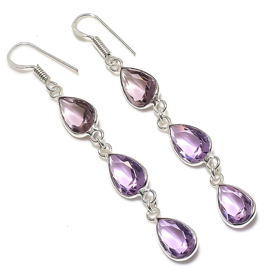 Серьги ручной работы из стерлингового серебра 925 пробы с натуральным розовым аметистом 2,76 дюйма v3V36
Серьги ручной работы из стерлингового серебра 925 пробы с натуральным розовым аметистом 2,76 дюйма v3V36