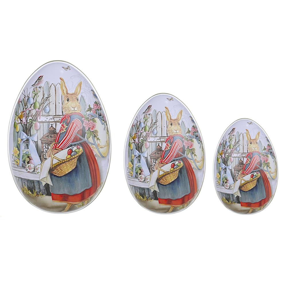 2024 Пасхальное яйцо Металлическая коробка конфет с изображением кролика Новинка Пасхальное яйцо в форме пасхальных украшений Пасхальные декоративные изделия Жестяные яйца Small Medium Large
2024 Пасхальное яйцо Металлическая коробка конфет с изображением кролика Новинка Пасхальное яйцо в форме пасхальных украшений Пасхальные декоративные изделия Жестяные яйца Small Medium Large