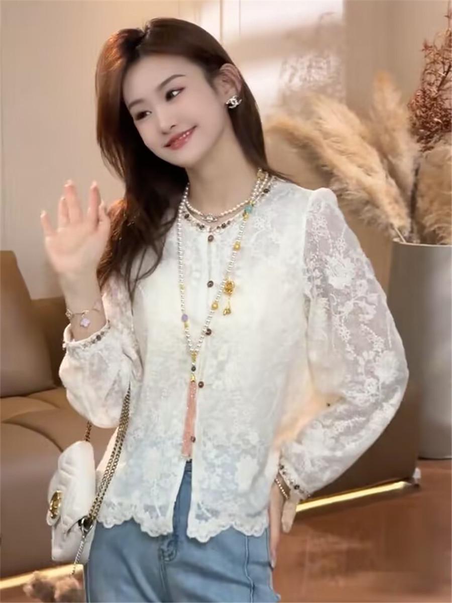 Весна 2025 Блузка из французского кружева с вышивкой, бисером и крючком – Молодящий модный топ Large грязно-белый
Весна 2025 Блузка из французского кружева с вышивкой, бисером и крючком – Молодящий модный топ Large грязно-белый