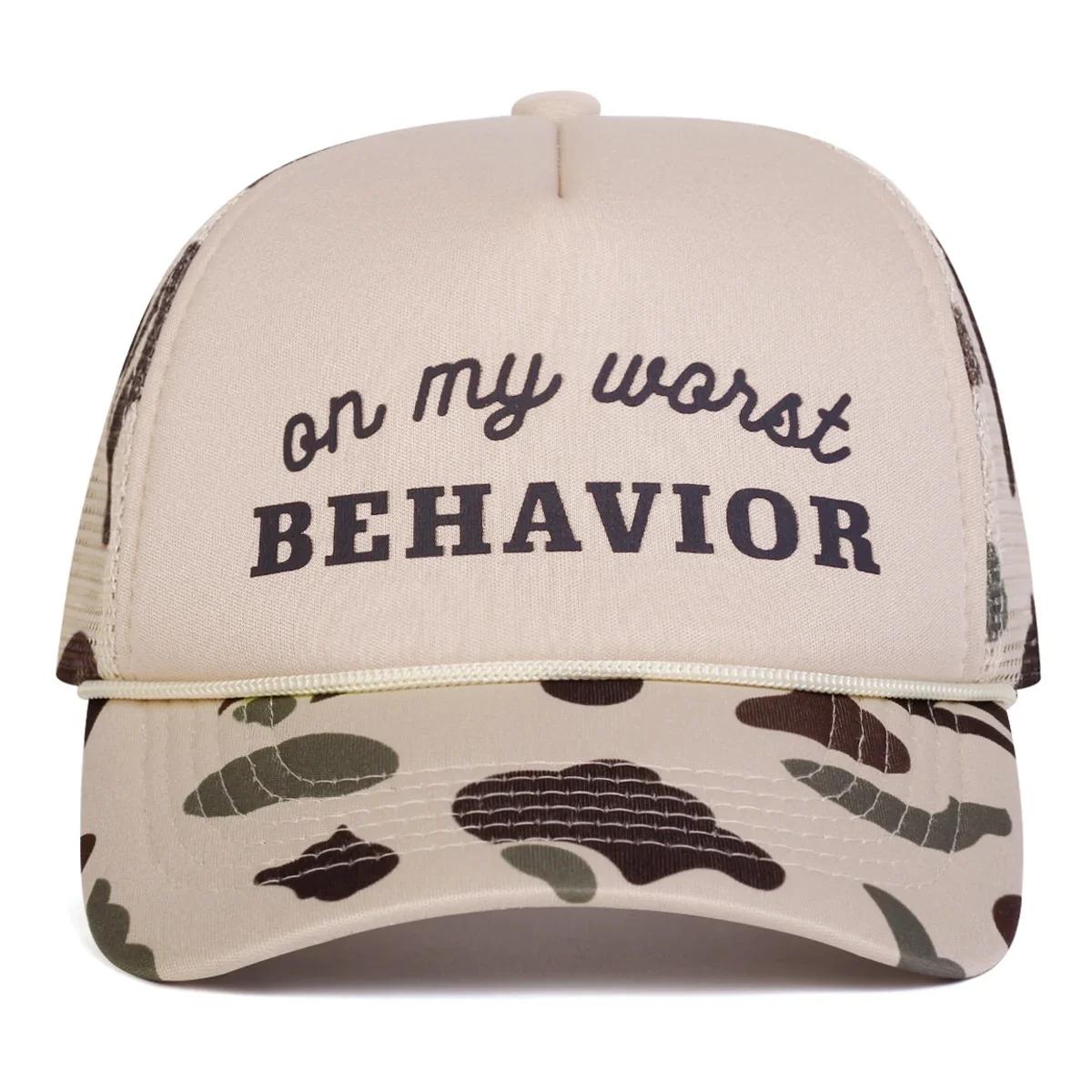 Unisex Behavior Letter Printed Baseball Net Caps Spring And Summer Outdoor Adjustable Casual Hats Sunscreen Hat Sports Cap
Unisex Behavior Letter Printed Baseball Net Caps Spring And Summer Outdoor Adjustable Casual Hats Sunscreen Hat Sports Cap
