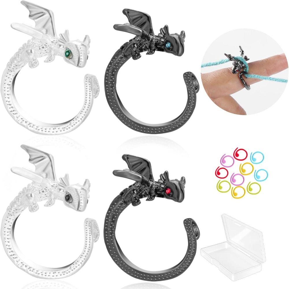Vintage Dragon-shape Rings Kit Animal Shaped Fashion Finger Ring Manual Accessories Set 2
Vintage Dragon-shape Rings Kit Animal Shaped Fashion Finger Ring Manual Accessories Set 2
