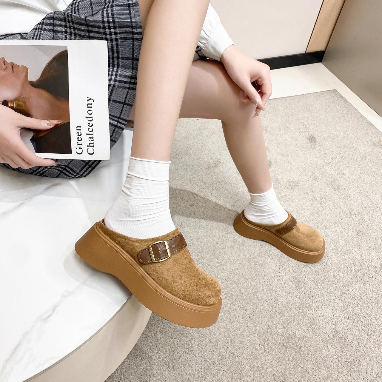 Casual thick-soled one-pedal Birkenstocks slippers women s outerwear spring and summer new retro versatile bag head half slippers 35 чёрный
Casual thick-soled one-pedal Birkenstocks slippers women s outerwear spring and summer new retro versatile bag head half slippers 35 чёрный