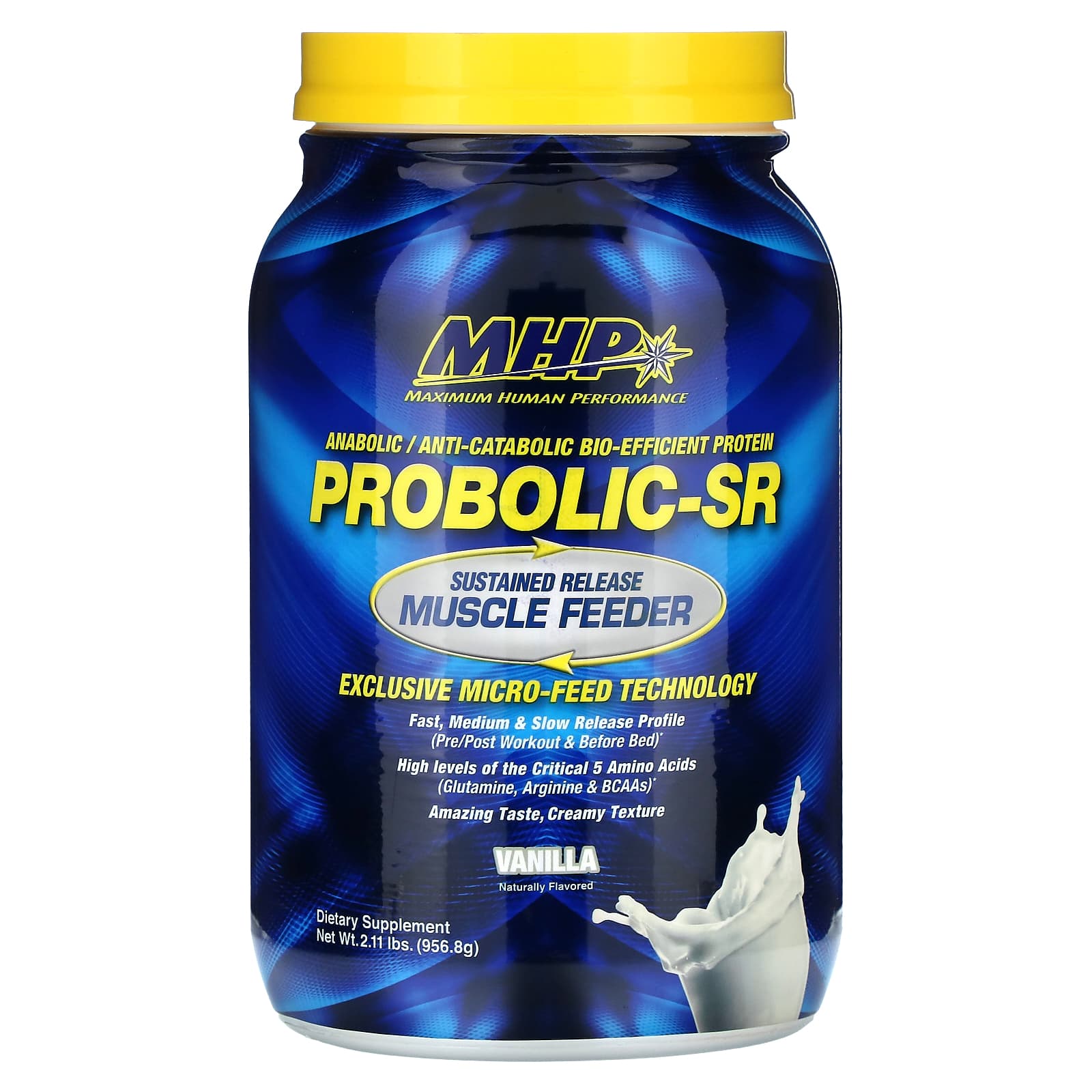MHP, Probolic-SR, vanilla, 956.8 g (2.11 lb)
MHP, Probolic-SR, vanilla, 956.8 g (2.11 lb)