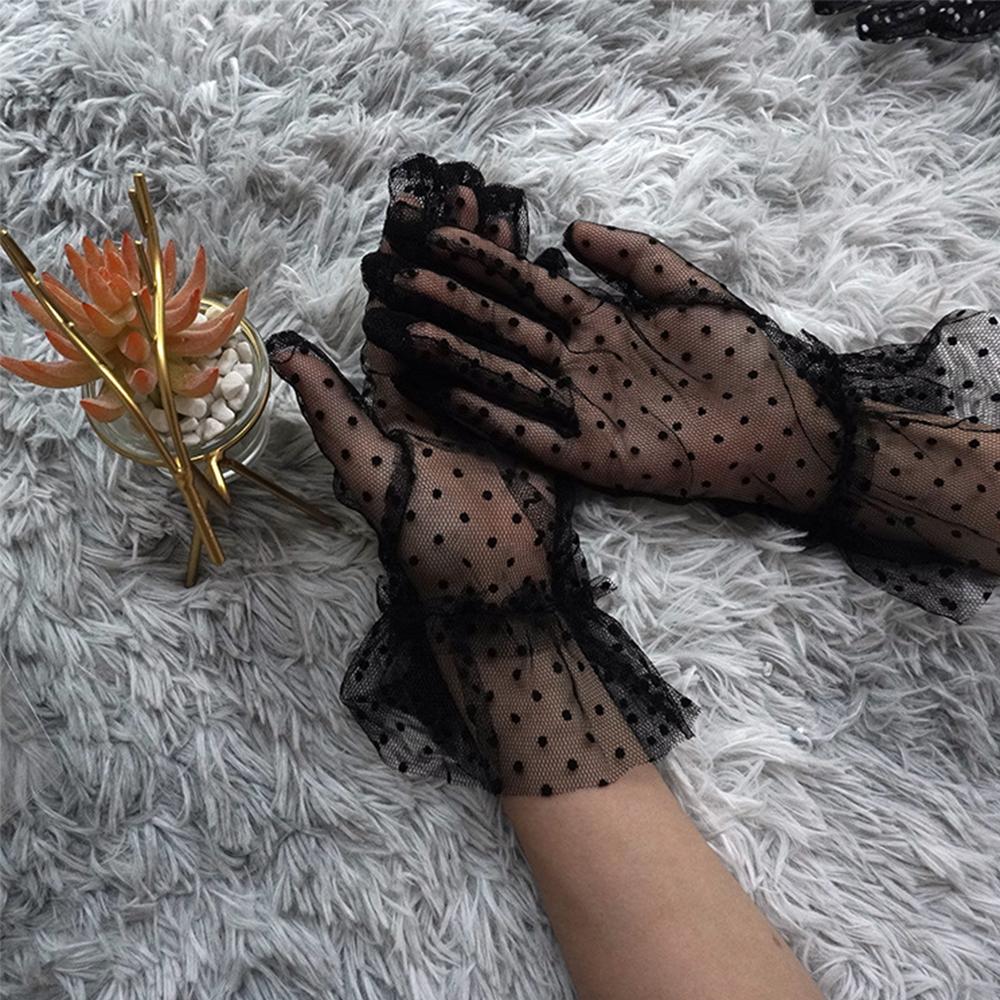 Flexible Accessories Falbala Stretchy Full Finger Spots Spots Gloves Tulle Gloves Lace Mittens C
Flexible Accessories Falbala Stretchy Full Finger Spots Spots Gloves Tulle Gloves Lace Mittens C