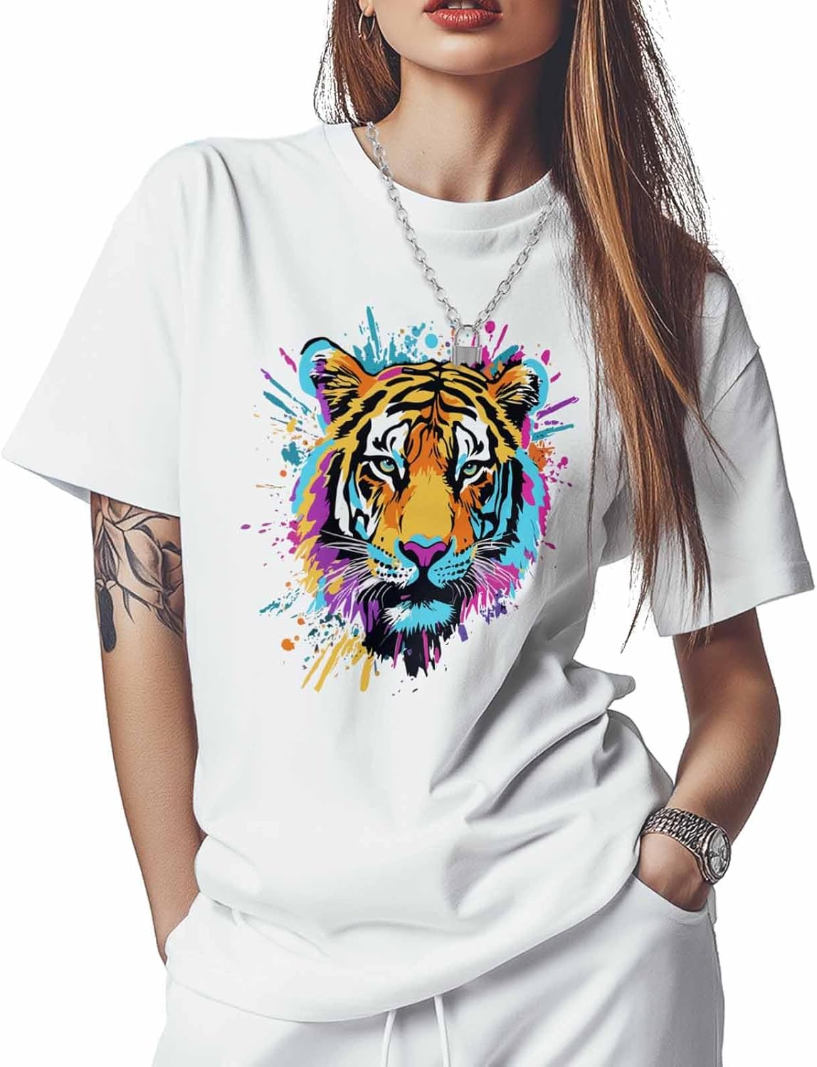 T Shirts for Women Graphic Tees Tiger Crew Neck Short Sleeve Shirts for Women Casual T-Shirt S разноцветный
T Shirts for Women Graphic Tees Tiger Crew Neck Short Sleeve Shirts for Women Casual T-Shirt S разноцветный
