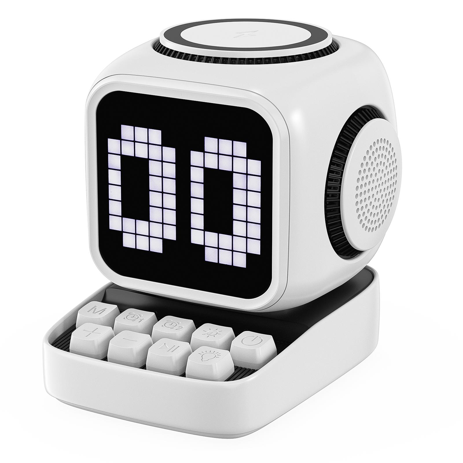 Wireless Charger Stand Retro Pixel Art Bluetooth Portable Speaker Alarm Clock LED Display Board Cute Gift Home Light Decoration
Wireless Charger Stand Retro Pixel Art Bluetooth Portable Speaker Alarm Clock LED Display Board Cute Gift Home Light Decoration