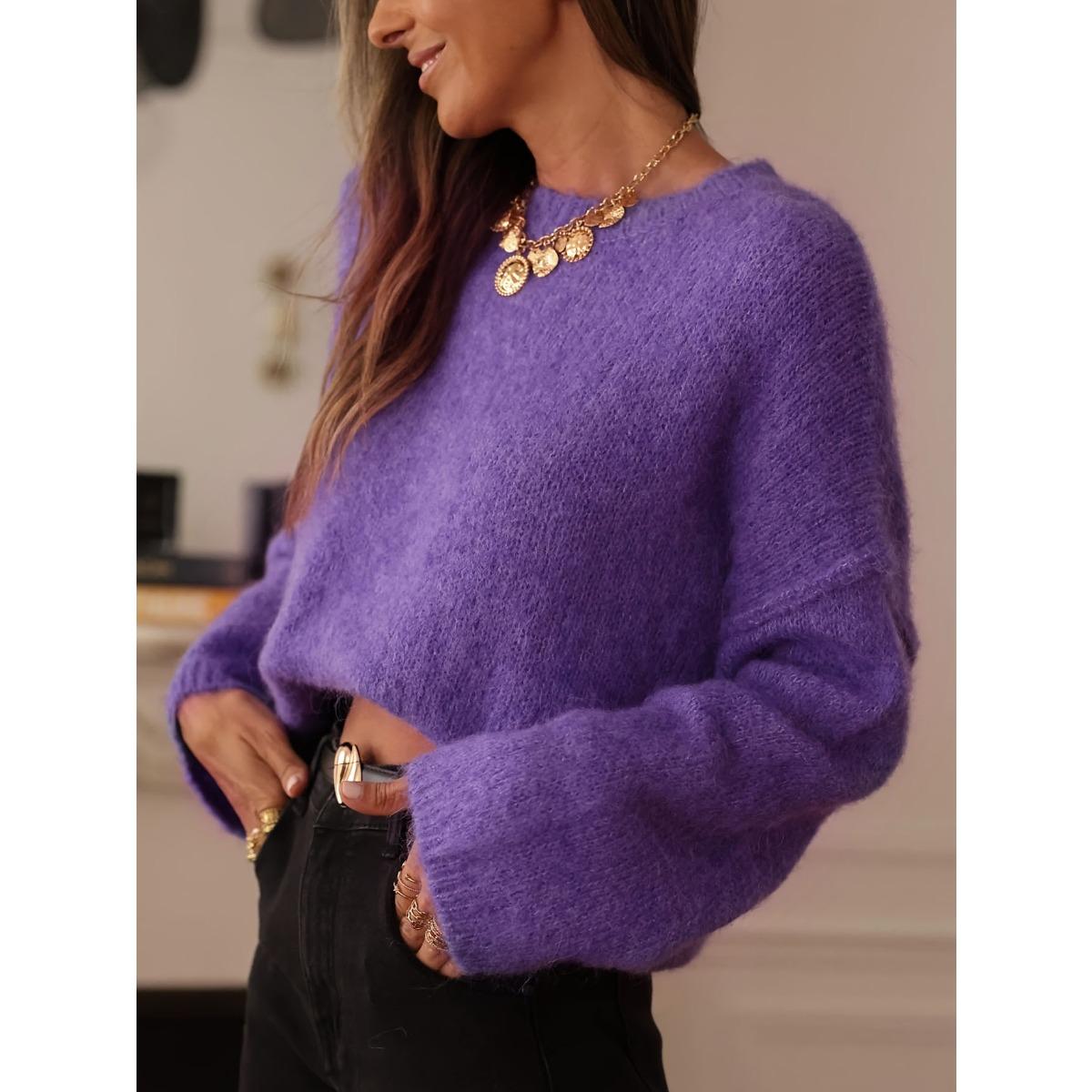 Winter New European American Style Gentle Lazy Loose Ribbed Crewneck Knit Sweater Casual Top XL фіолетовий
Winter New European American Style Gentle Lazy Loose Ribbed Crewneck Knit Sweater Casual Top XL фіолетовий