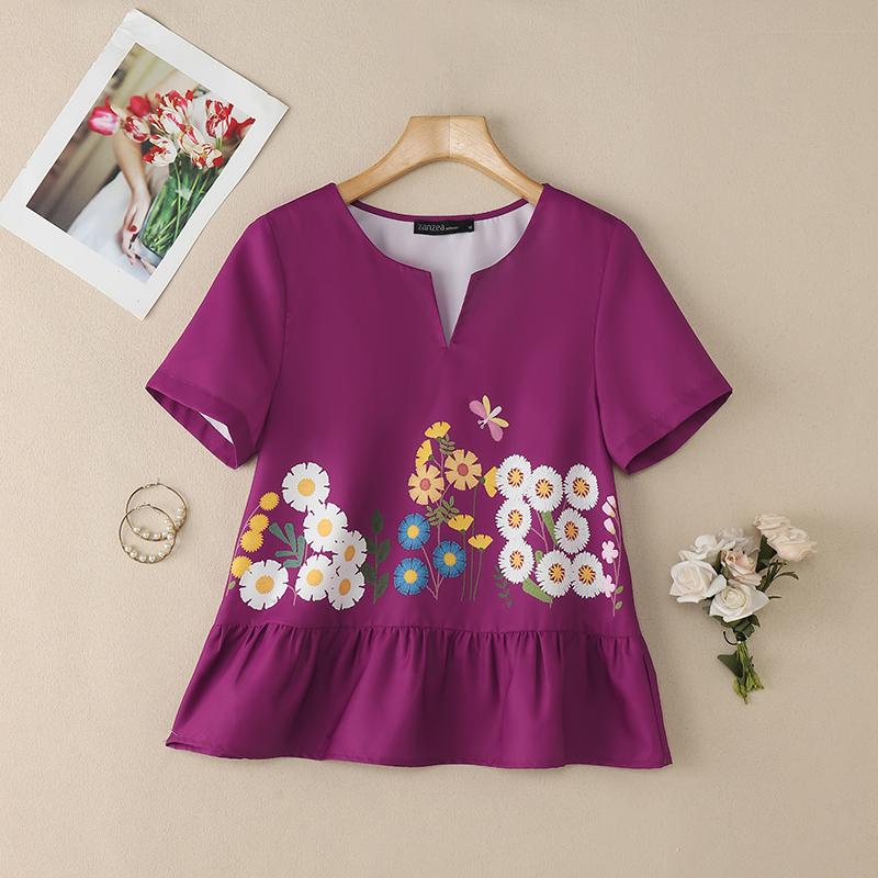 ZANZEA Women Casual V-Neck Short Sleeve Floral Print Blouse 5XL кларет
ZANZEA Women Casual V-Neck Short Sleeve Floral Print Blouse 5XL кларет