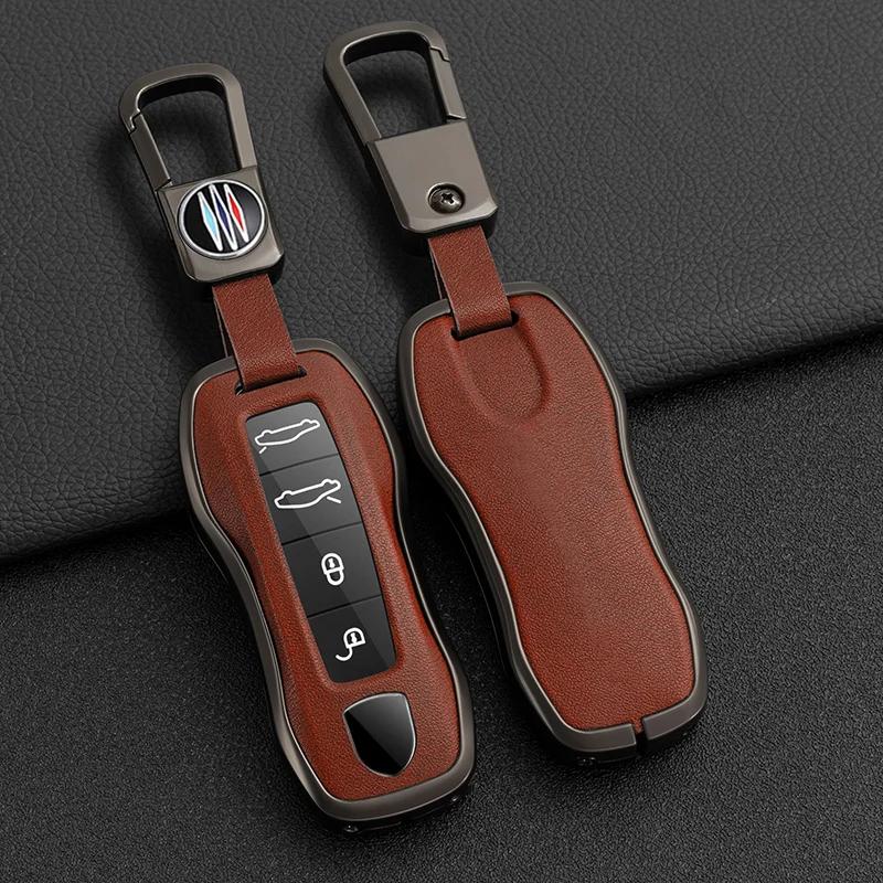 Zinc Alloy+Leather Car Key Case Cover for Porsche New Cayenne Panamera 911 992 Taycan Car Protective Keychain Accessories
Zinc Alloy+Leather Car Key Case Cover for Porsche New Cayenne Panamera 911 992 Taycan Car Protective Keychain Accessories