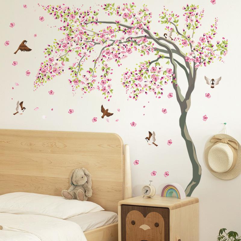 Pink peach tree bird TV wall background decoration living room bedroom background self-adhesive pvc wall stickers 30 * 90 * 2 sheets
Pink peach tree bird TV wall background decoration living room bedroom background self-adhesive pvc wall stickers 30 * 90 * 2 sheets