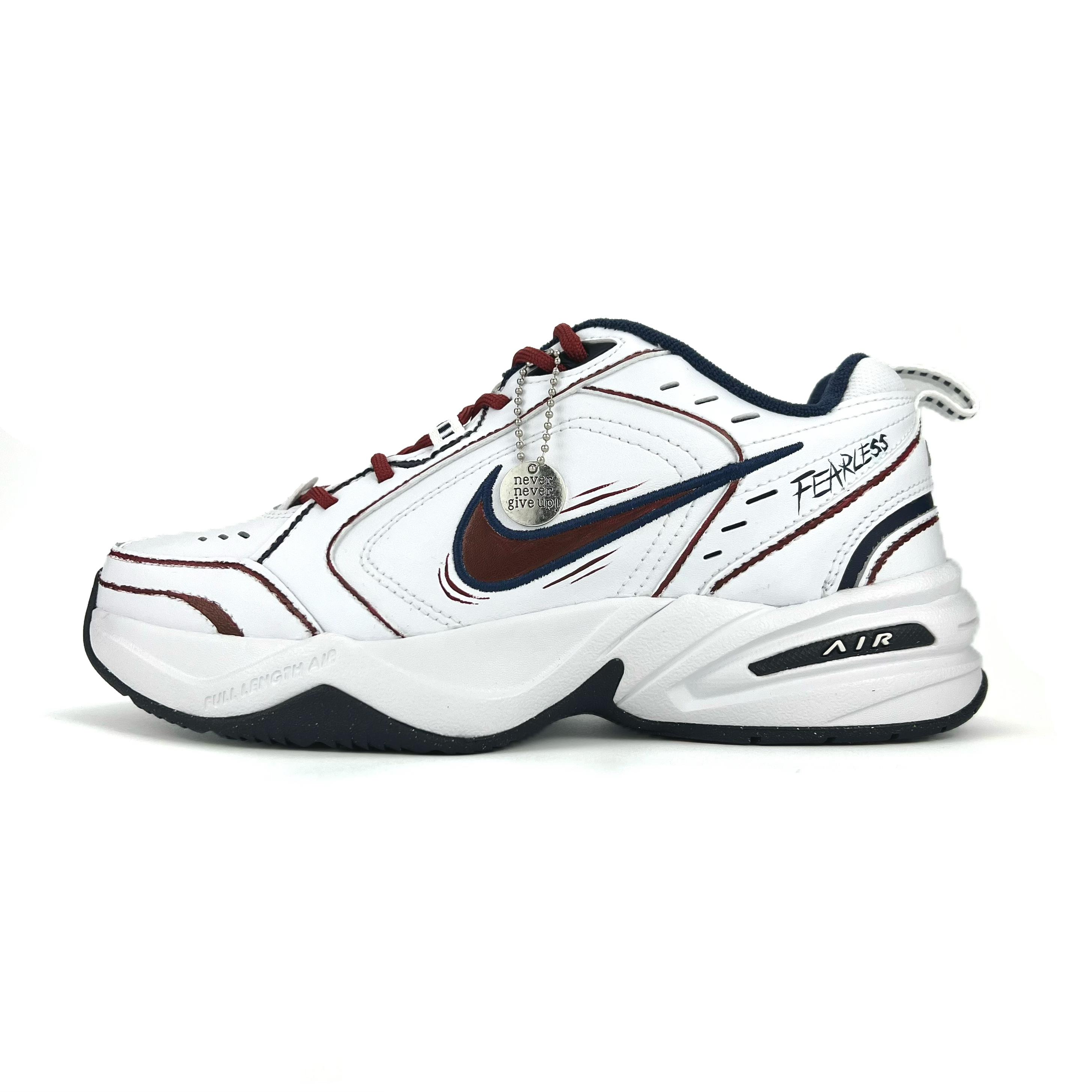 Nike Air Monarch 4 Fearless Crimson Blue Leather Slip Resistant, Abrasion Resistant, Height Increasing Low top 415445-102(Team1907-) 40.5
Nike Air Monarch 4 Fearless Crimson Blue Leather Slip Resistant, Abrasion Resistant, Height Increasing Low top 415445-102(Team1907-) 40.5
