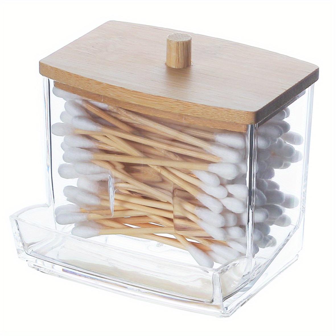 Stylish Clear Swab Holder with Wooden Lid - Perfect for Makeup Pads, Balls & More - Ideal Bathroom Organizer 1pc
Stylish Clear Swab Holder with Wooden Lid - Perfect for Makeup Pads, Balls & More - Ideal Bathroom Organizer 1pc