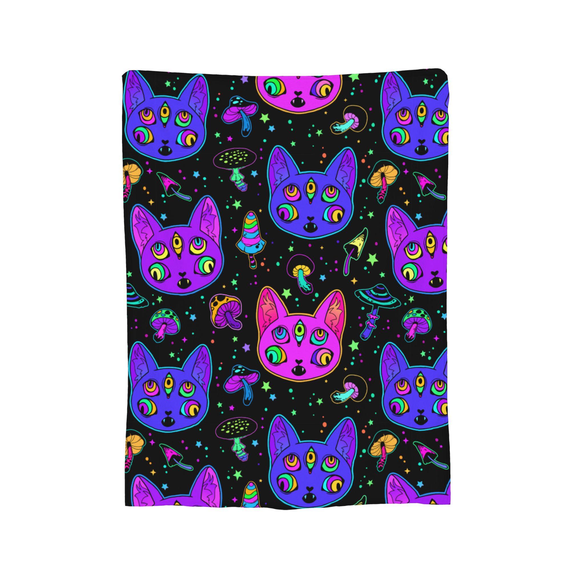 Psychedelic Cat Blankets Flannel Autumn/Winter Multifunction Super Soft Throw Blankets for Sofa Bedroom Bedding Throws 30x40in
Psychedelic Cat Blankets Flannel Autumn/Winter Multifunction Super Soft Throw Blankets for Sofa Bedroom Bedding Throws 30x40in