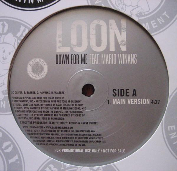 12inch Record LOON, MARIO WINANS - Down For Me UNIR21121 Bad Boy Enterta 2003 US Rap & Hip-Hop/R&B Used
12inch Record LOON, MARIO WINANS - Down For Me UNIR21121 Bad Boy Enterta 2003 US Rap & Hip-Hop/R&B Used