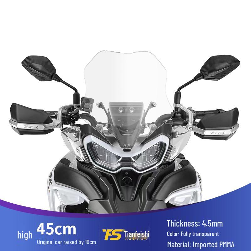 Посилене вітрове скло Benelli Jinpeng TRK702: Вищий, ширший передній щиток від вітру та дощу
Посилене вітрове скло Benelli Jinpeng TRK702: Вищий, ширший передній щиток від вітру та дощу